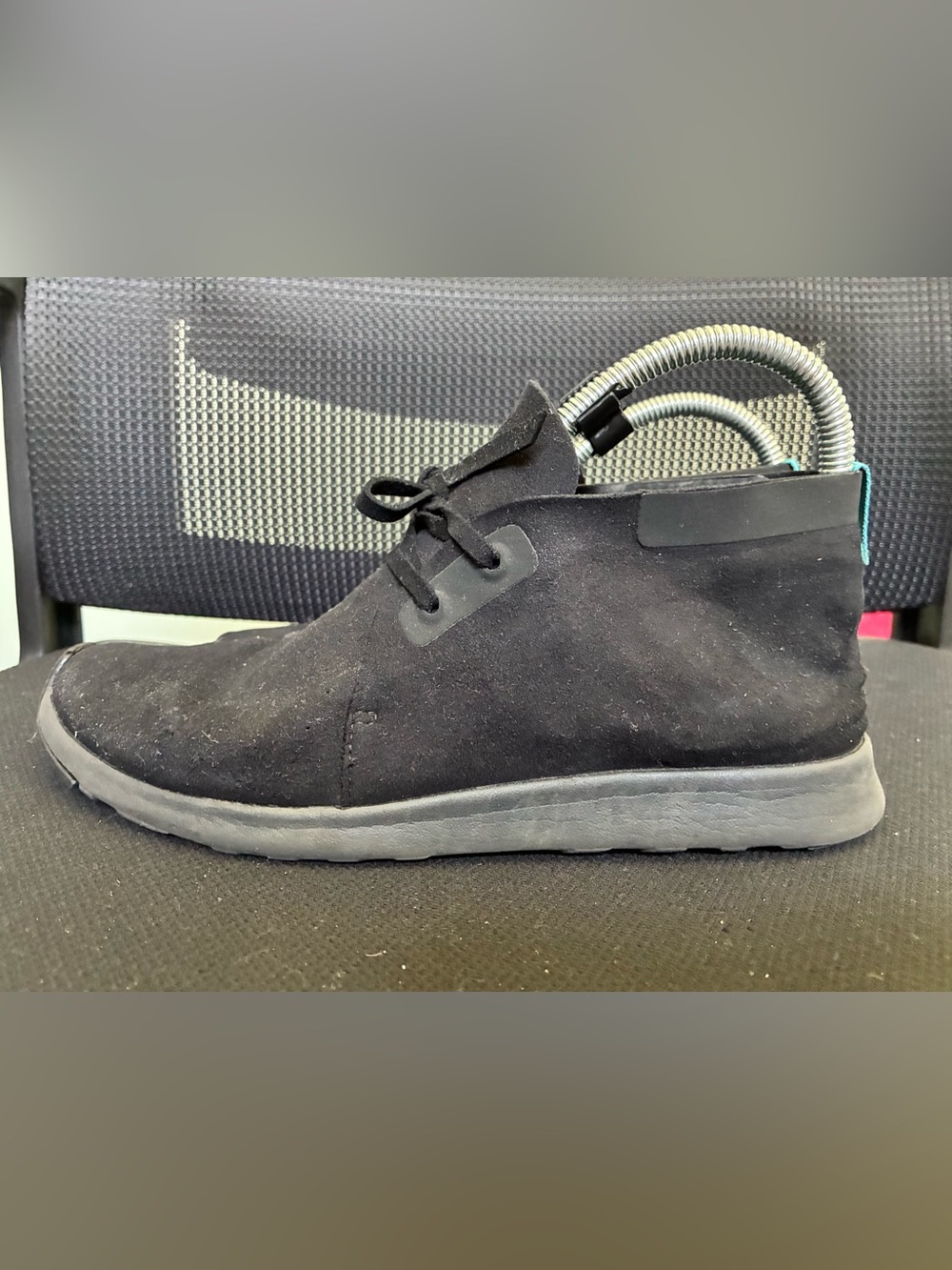 Native Womens Apollo Black Suede Boots Shoes Sneakers Minimalist size W 8